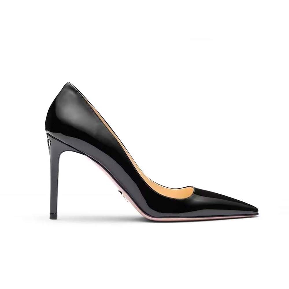 GIÀY Prada Women Patent Leather Pumps-Black