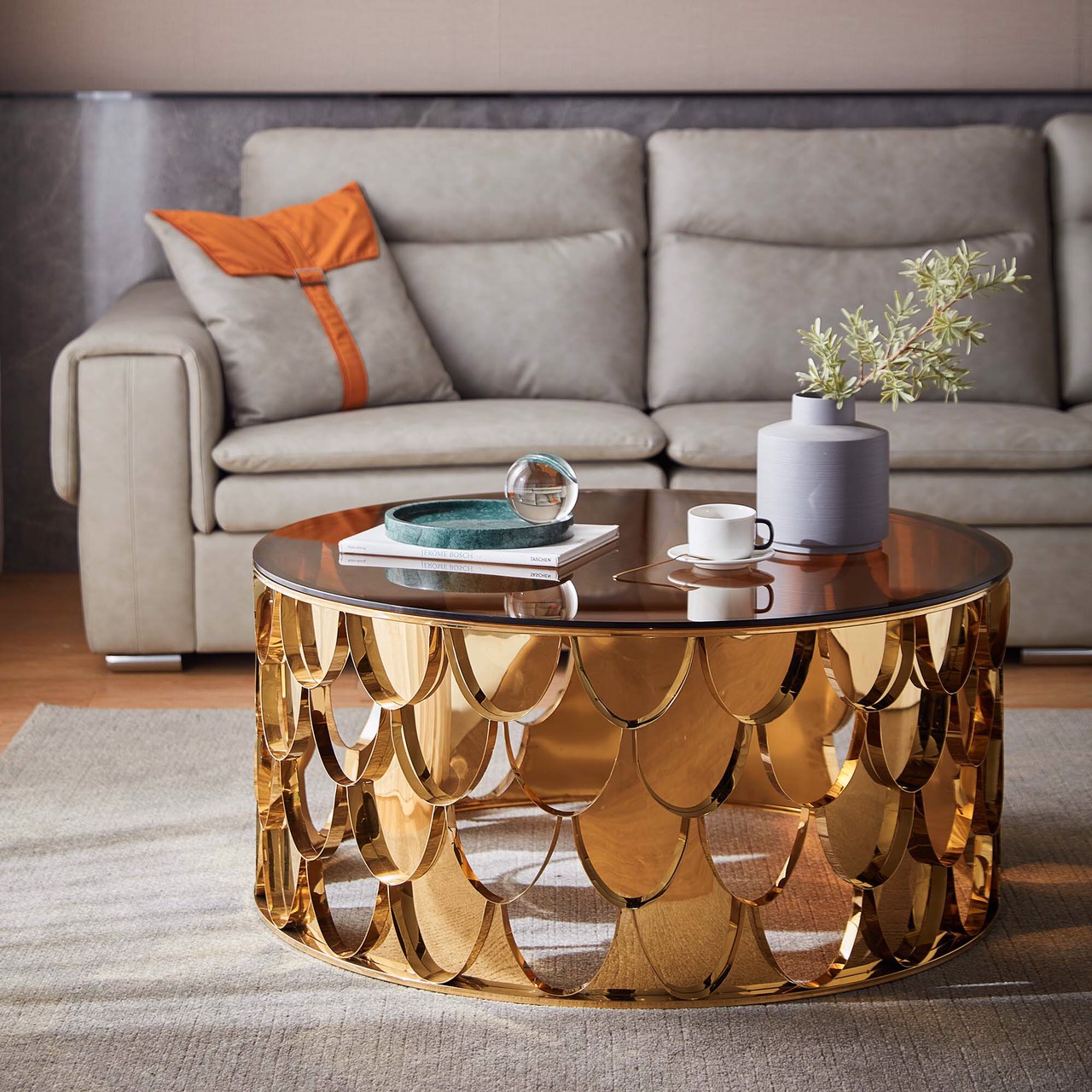 BÀN TRÀ MẠ VÀNG CHAMPAGNE coffee table