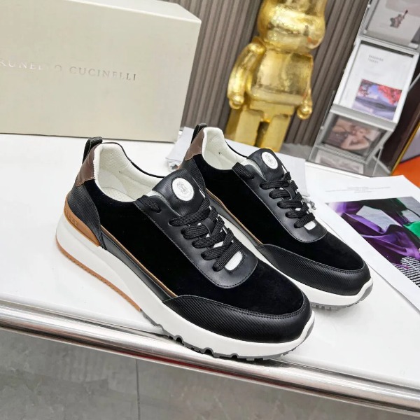 GIÀY BRUNELLO CUCINELLI Suede Black Sneaker shoes