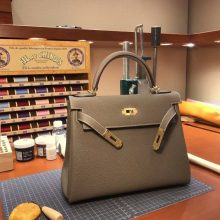 TÚI HERMES Kelly 28CM Elephant Gray