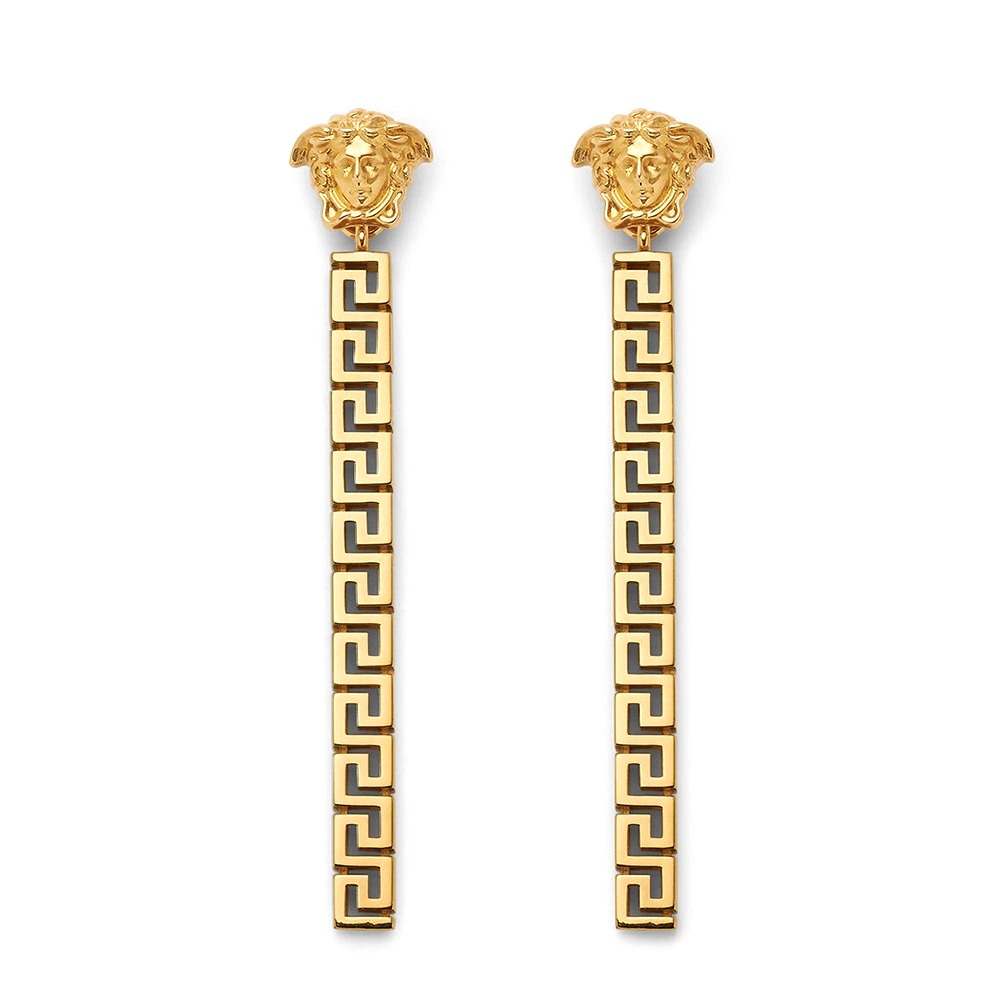 Bông tai Versace Women Greca Drop Earrings-Gold