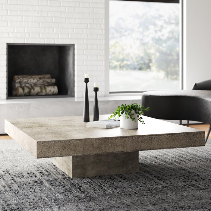 BÀN TRÀ PHÒNG KHÁCH LENO RECTANGULAR COFFEE TABLE XI MĂNG