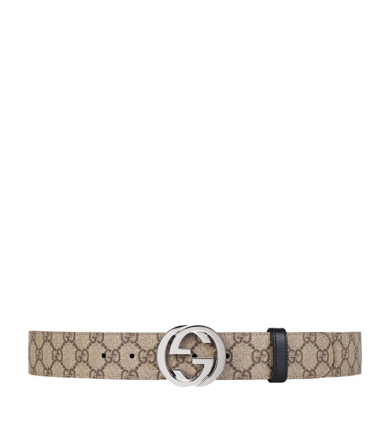 DÂY LƯNG GUCCI  GG Supreme Belt khóa trắng