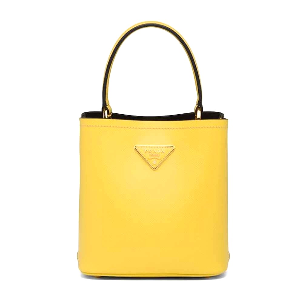 TÚI Prada Women Small Saffiano Leather Prada Panier Bag-Yellow