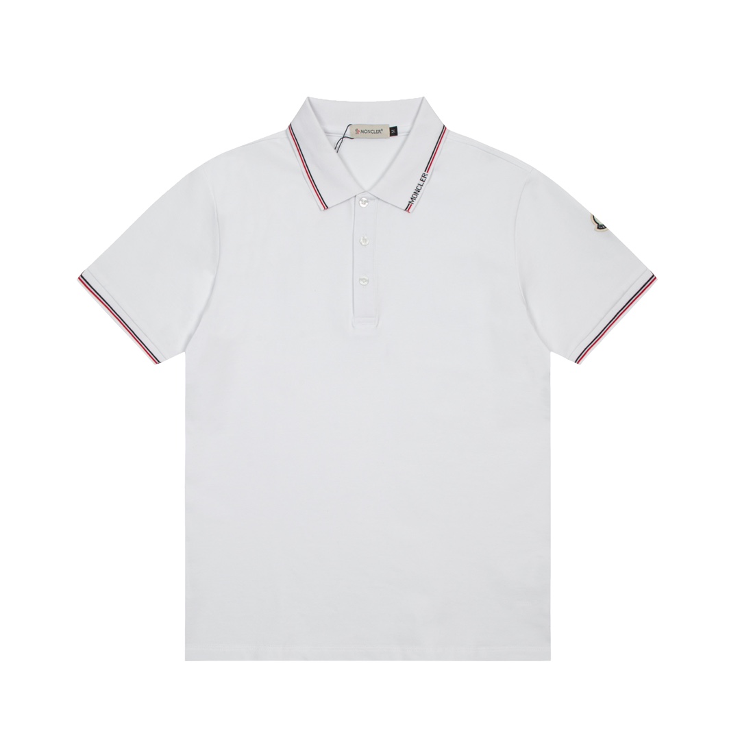ÁO MONCLER Collar Logo Polo-Shirt