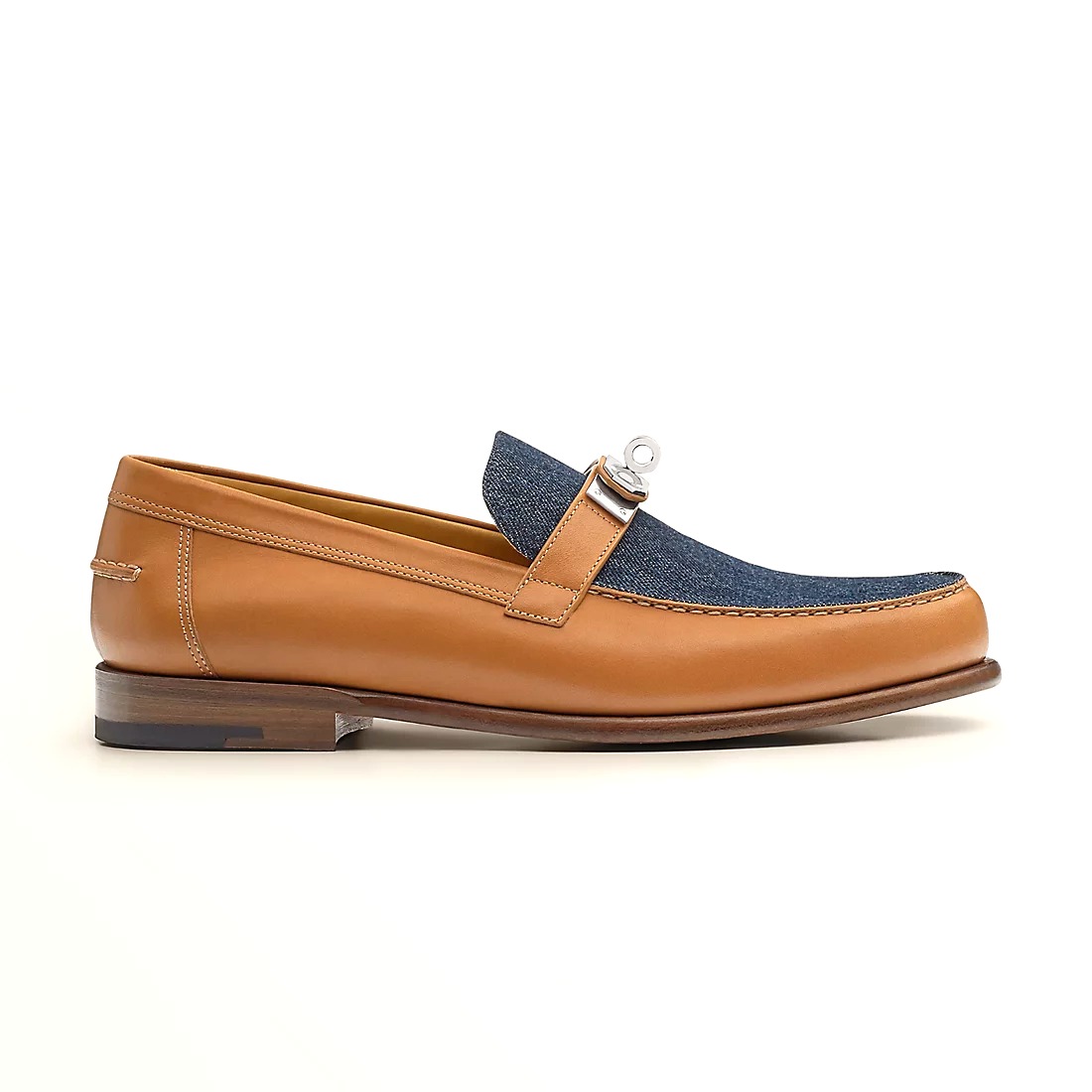 GIÀY HERMES DESTIN LOAFER COWHIDE DENIM LEATHER SS2022
