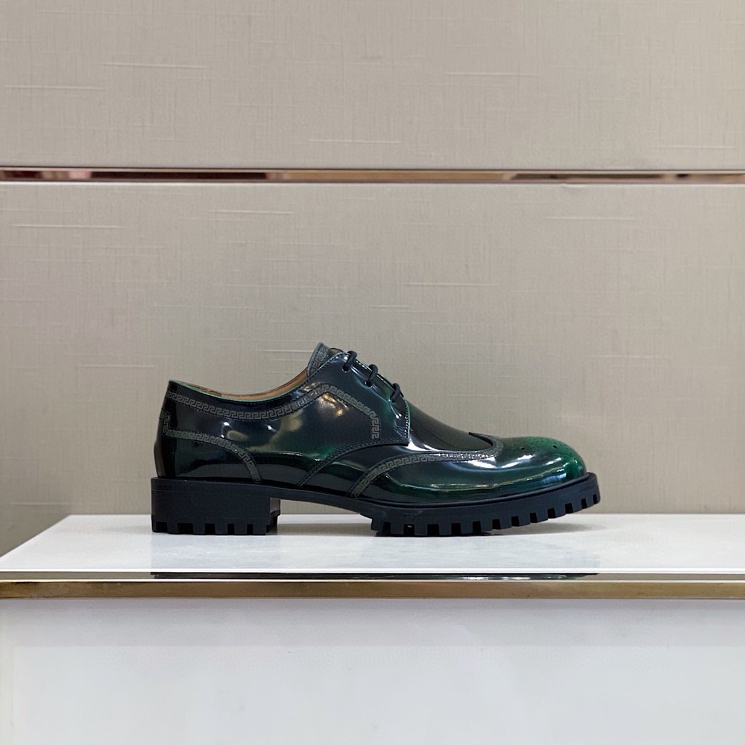 GIÀY VERSACE LEATHER BROGUES SHOES AAA