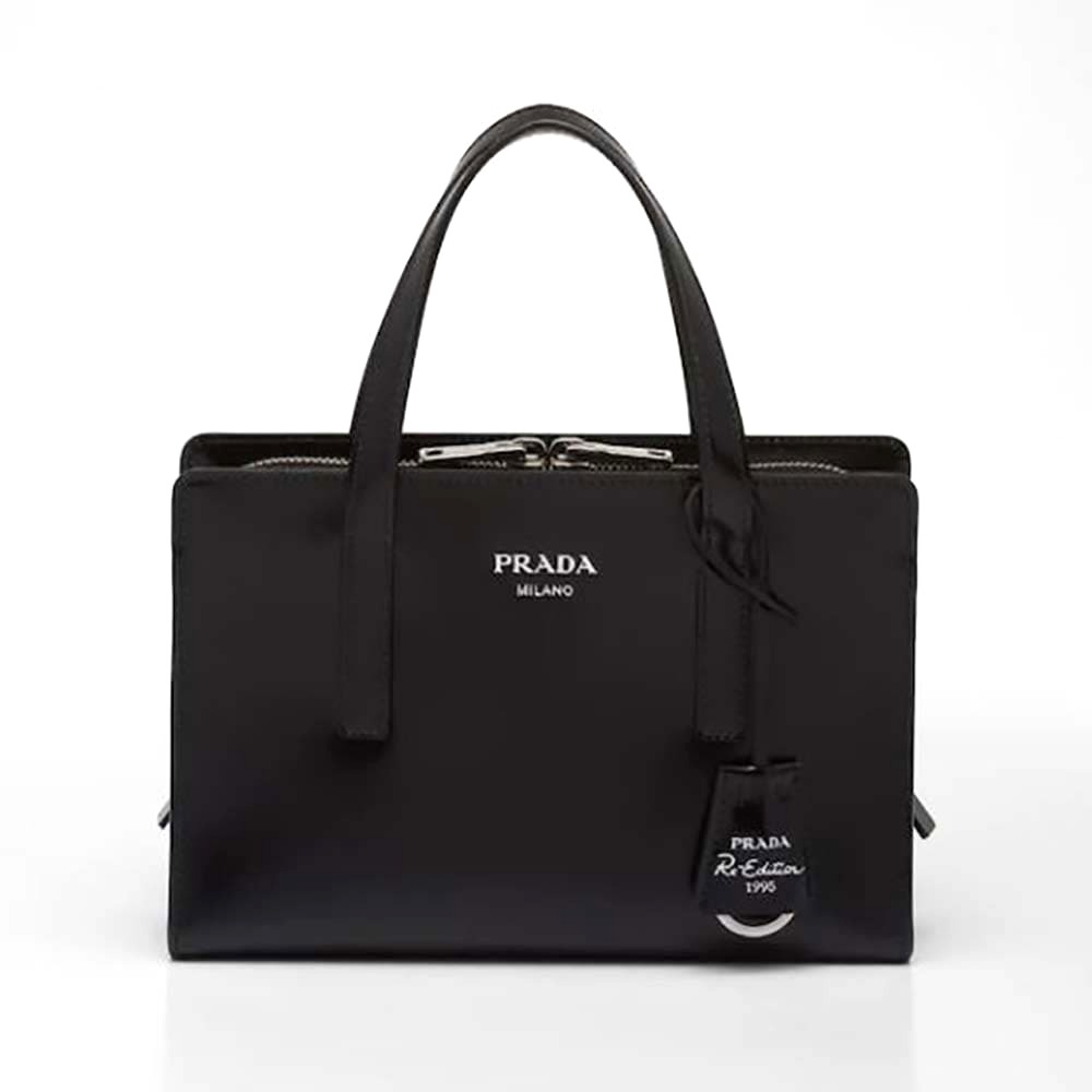 TÚI Prada Women Re-Edition 1995 Brushed-Leather Mini Handbag-Black