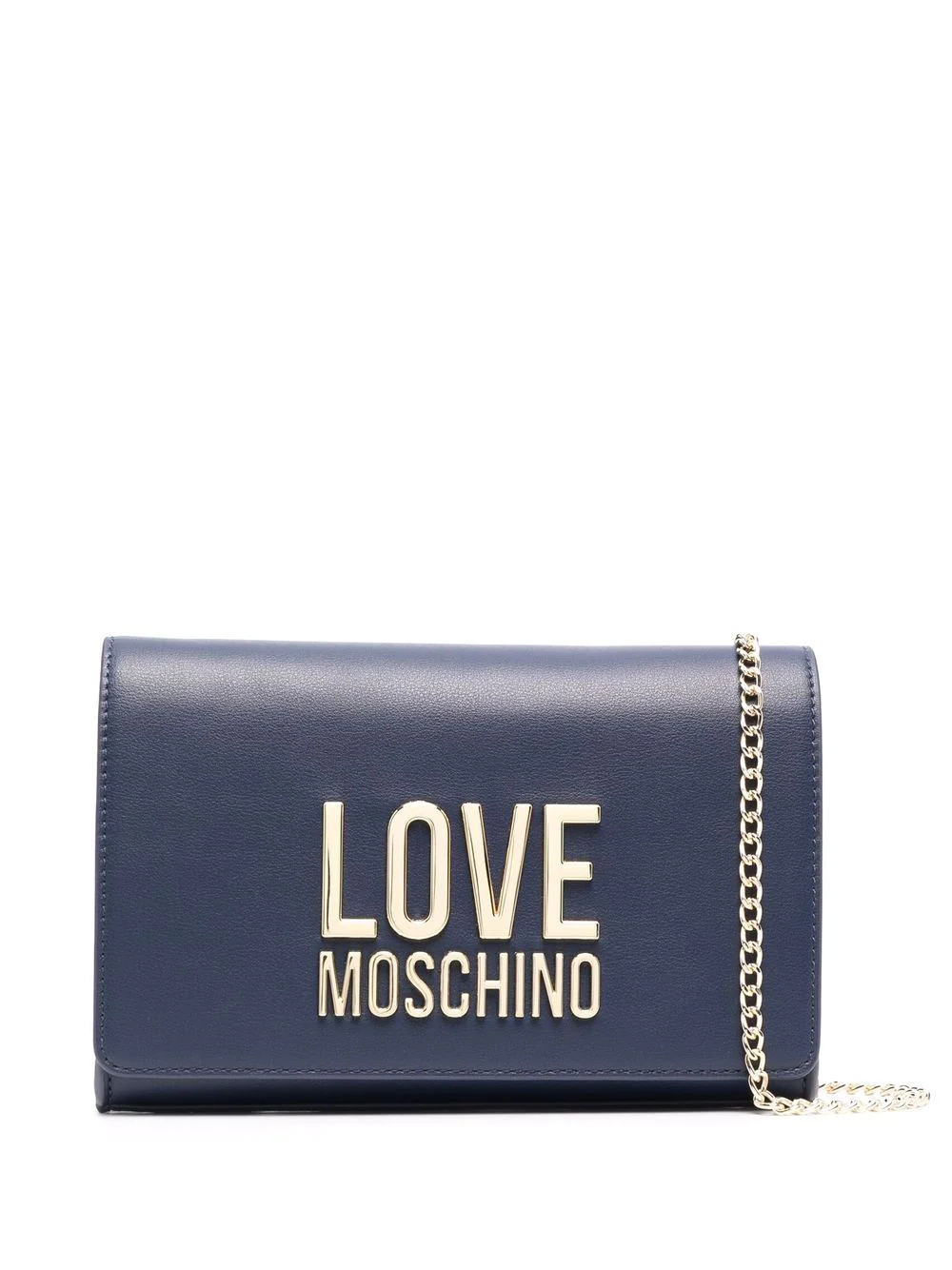 TÚI Love Moschino logo-plaque clutch bag