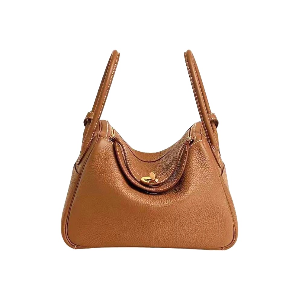 Túi Hermes Women Lindy 26 in Clemence Leather-Brown
