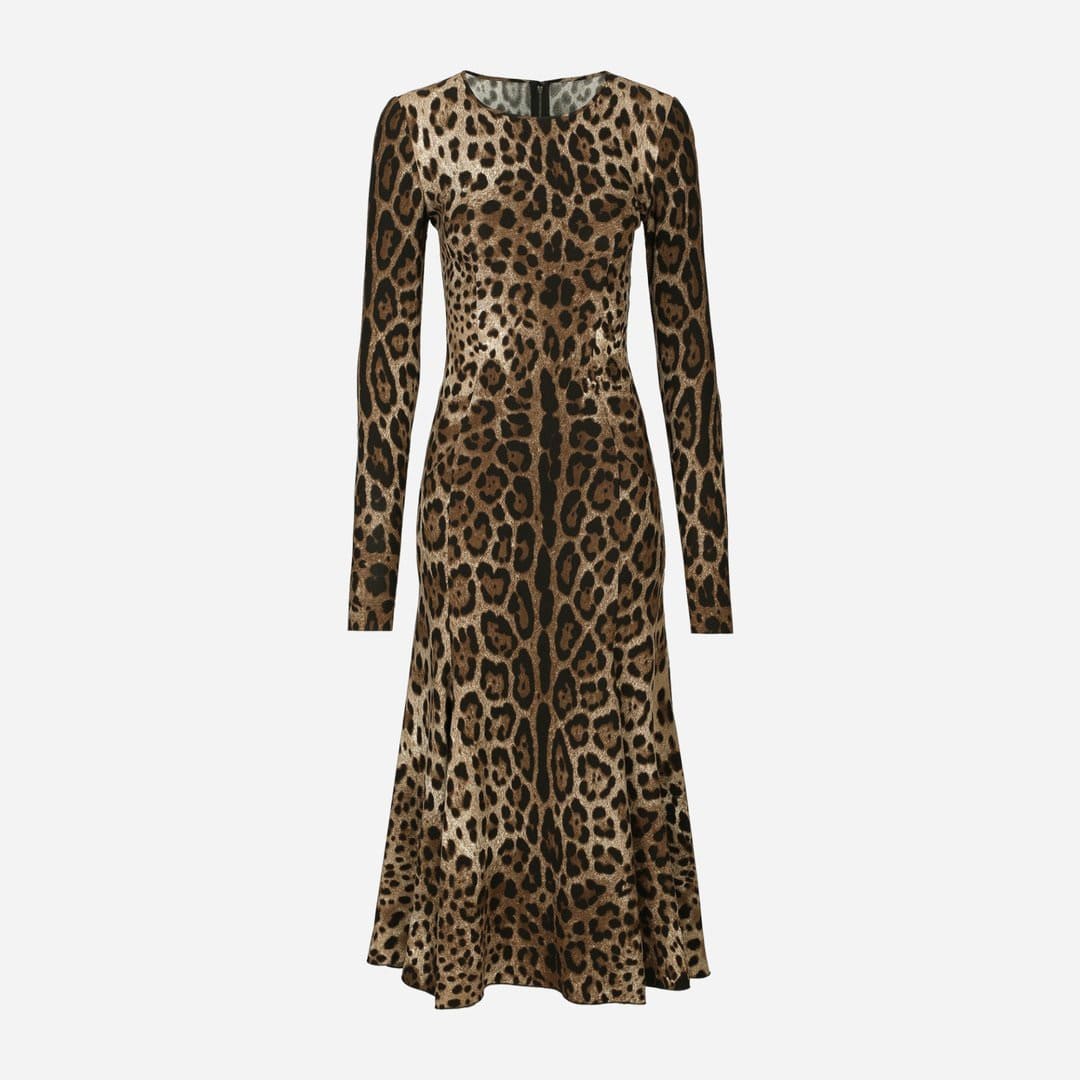 VÁY DOLCE & GABBANA Leopard Print Party Long Dress High Classy