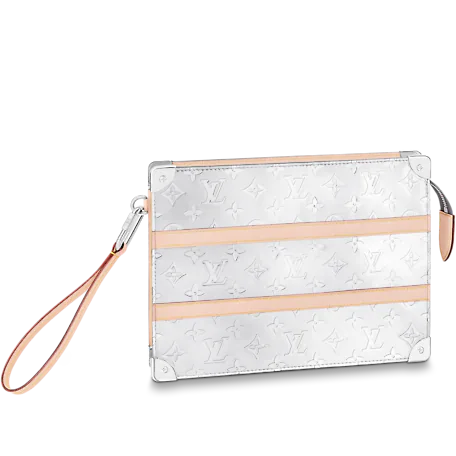 TÚI LOUIS VUITTON TRUNK POUCH SILVER
