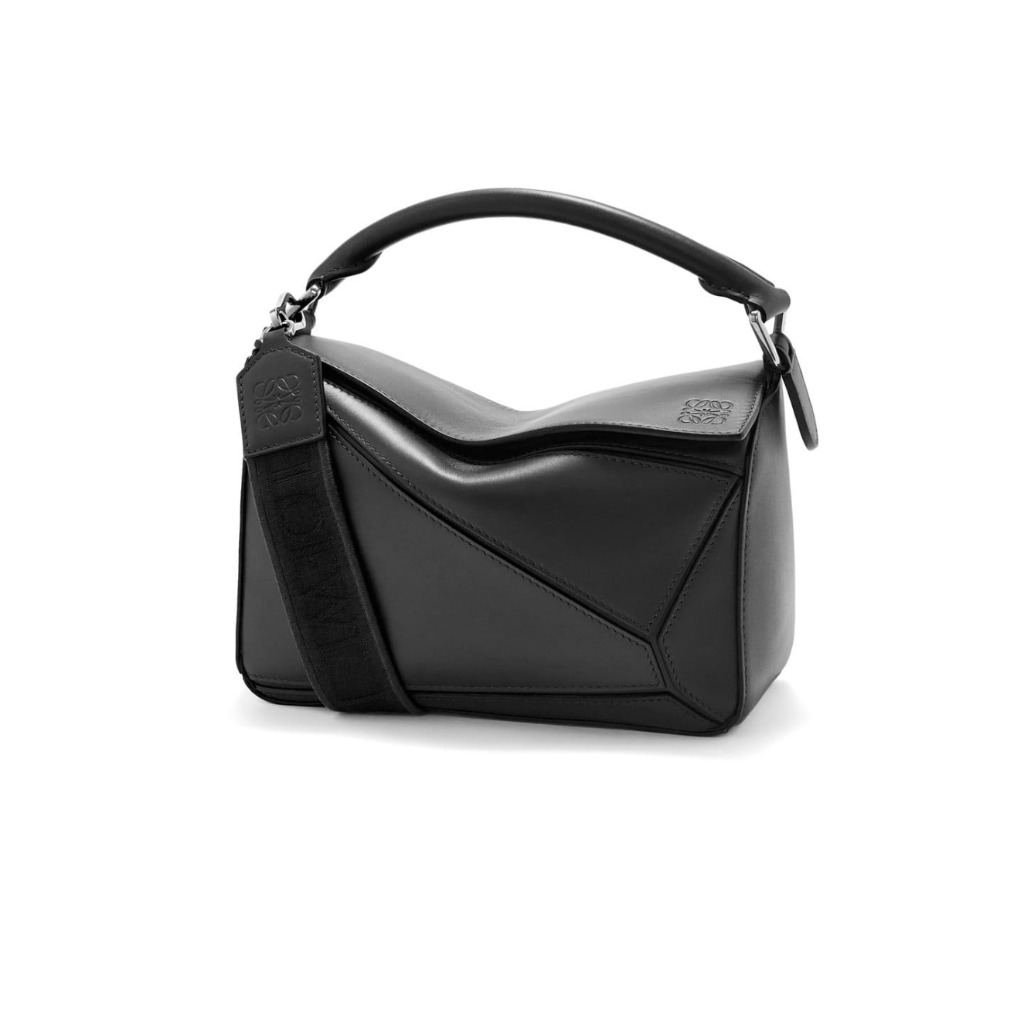 Túi LOEWE Small Puzzle bag in satin calfskin black