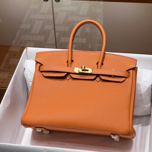 Túi Hermes Birkin Togo Orange 25CM Handmade khâu tay(Giá liên hệ)