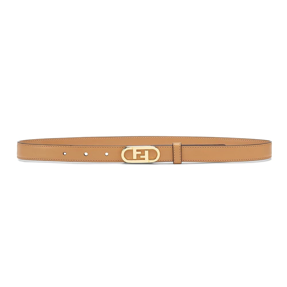 DÂY LƯNG Fendi Women Narrow Belt with Loop and Fendi OLock Stud Buckle