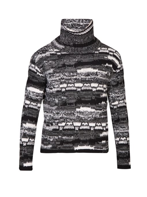 ÁO LEN SAINT LAURENT Funnel-neck cable 