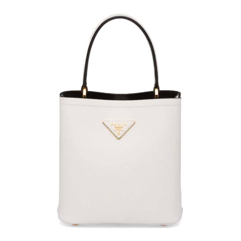 TÚI Prada Women Small Saffiano Leather Prada Panier Bag-White