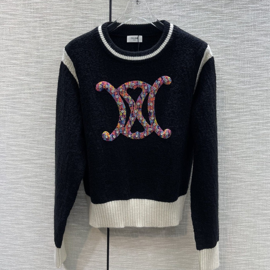ÁO CELINE Logo  Arc de Triomphe Sweater