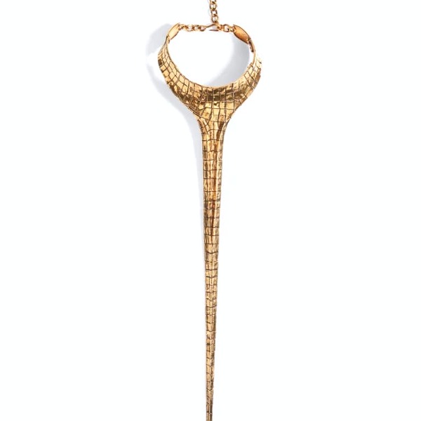 VÒNG CỔ SCHIAPARELLI PARIS HOA VĂN CÁ SẤU ALLIGATOR