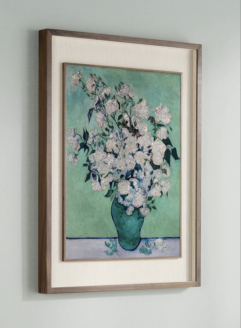 TRANH ĐỒNG BÌNH HOA HỒNG CỦA DANH HỌA VINCENT VAN GOGH