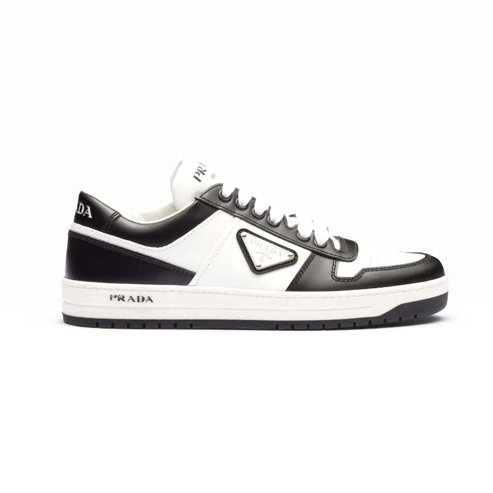 GIÀY Prada Women Downtown Leather Sneakers-White