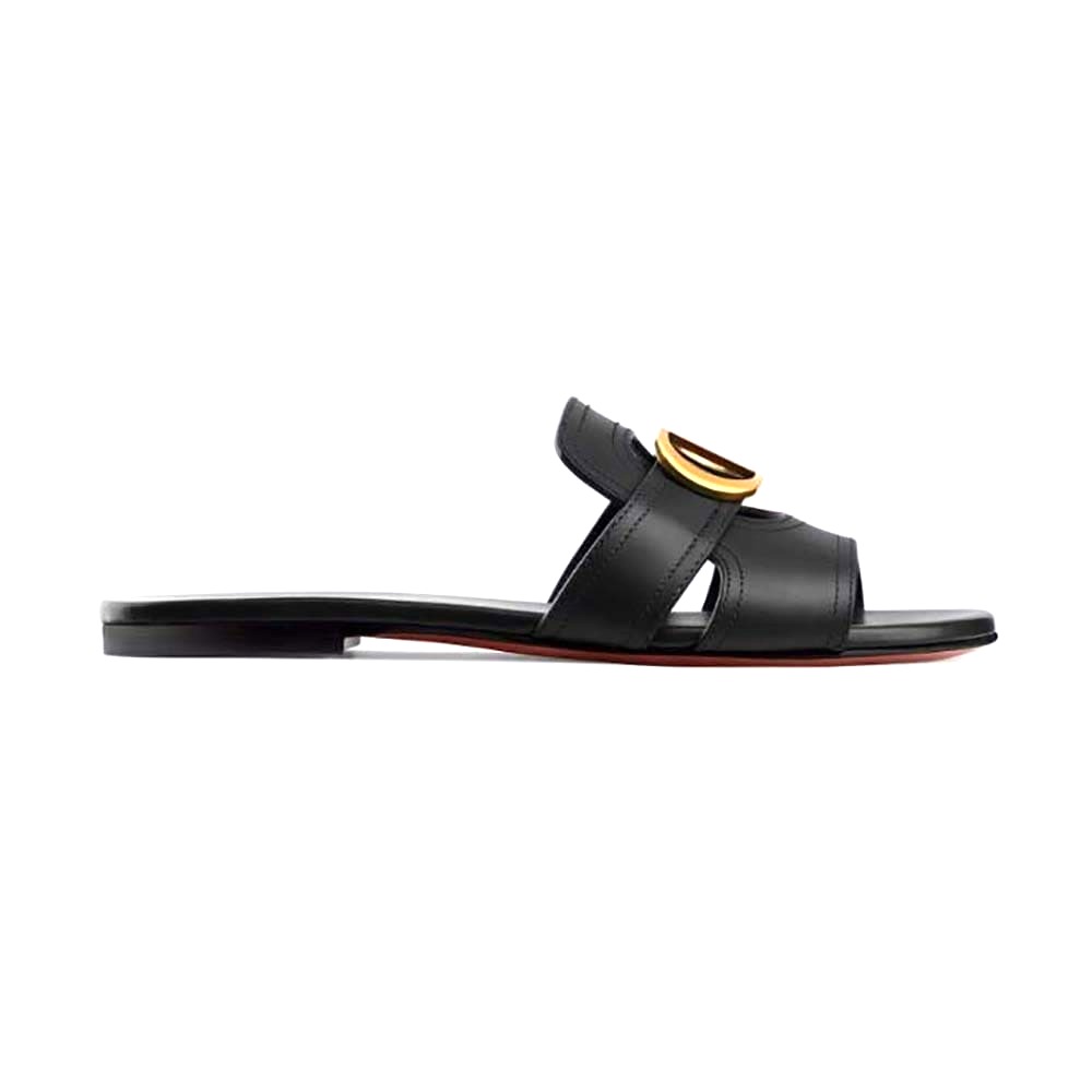 DÉP Dior Women 30 Montaigne Slide Black Calfskin
