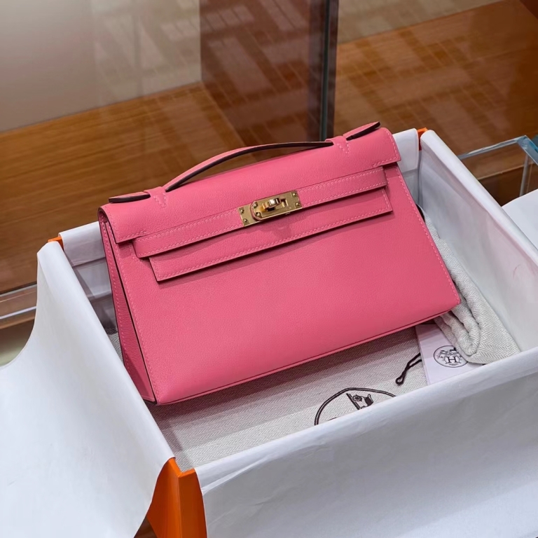 TÚI HERMES Kelly Pochette Rose Lipstick Swift Leather 22CM(giá liên hệ)