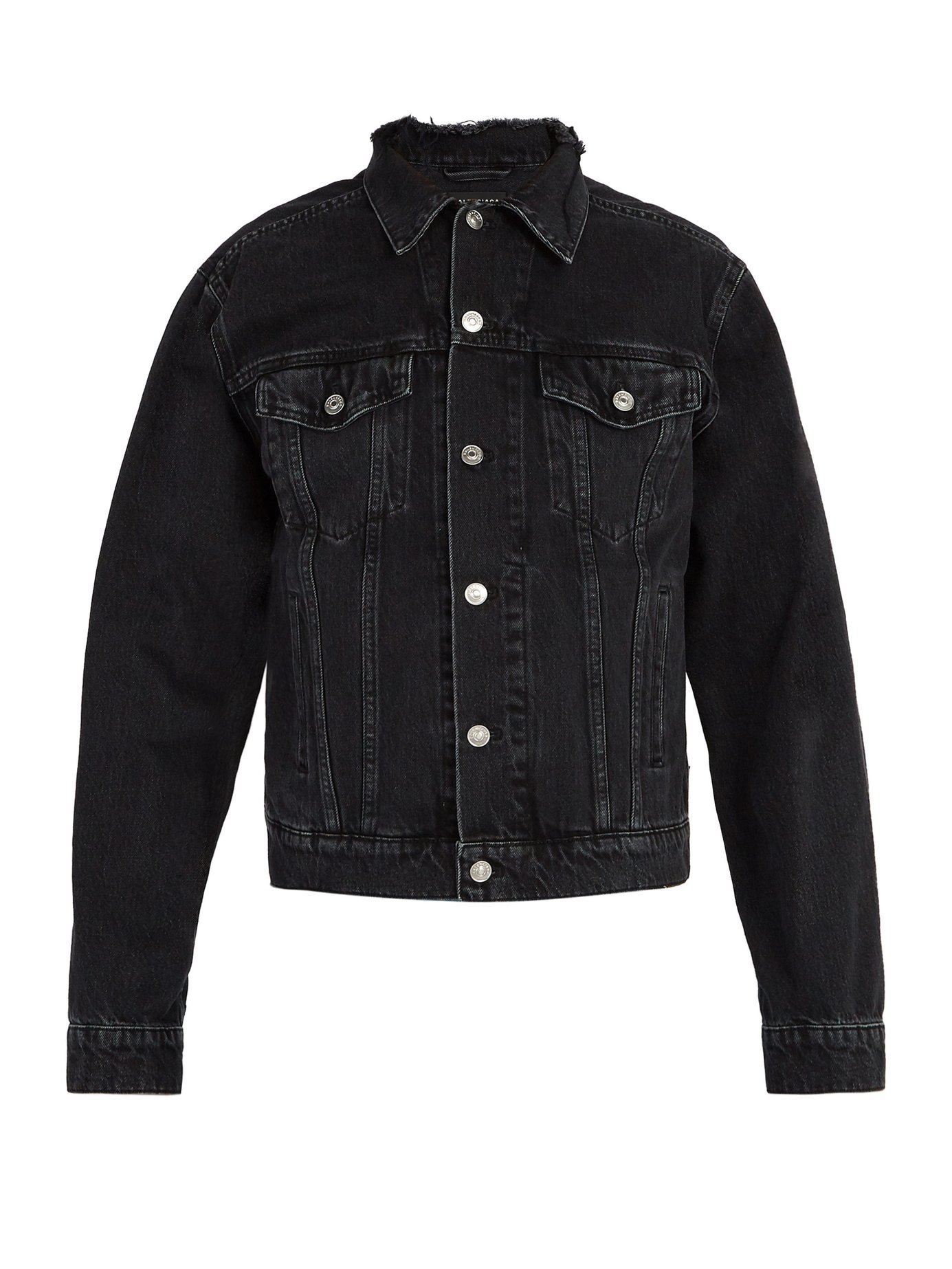 ÁO BALENCIAGA  Distressed denim jacket