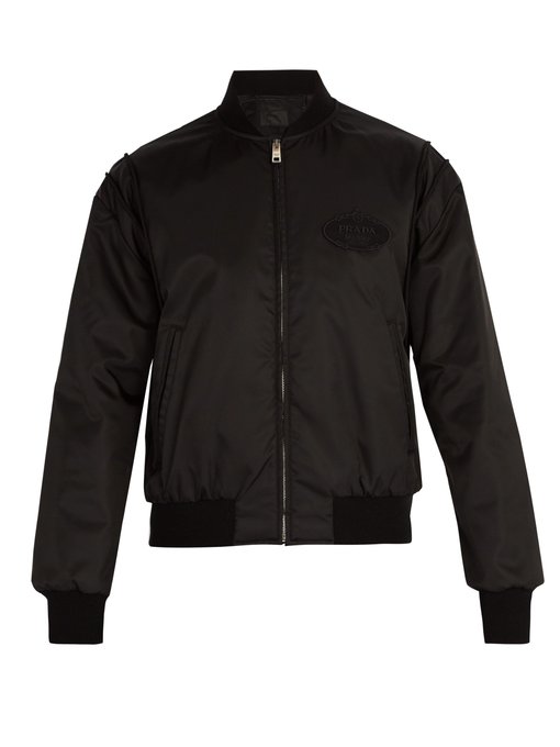 ÁO PRADA  Logo-embroidered bomber jacket