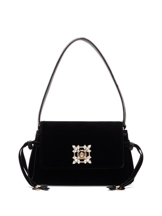 TÚI ROGER VIVIER Miss Vivier crystal-embellished velvet bag