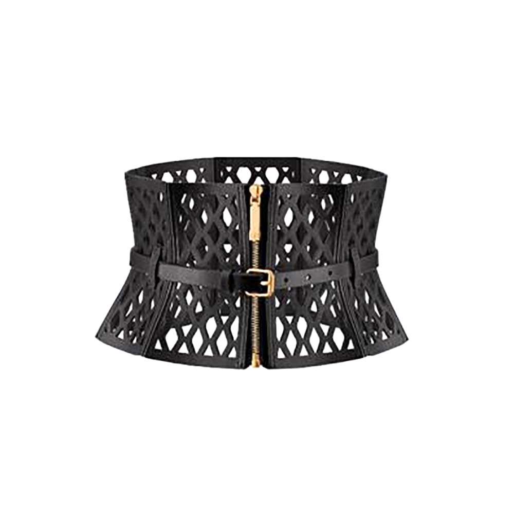 DÂY LƯNG Dior Women D-Trap Corset Belt Black Smooth Calfskin 16 CM