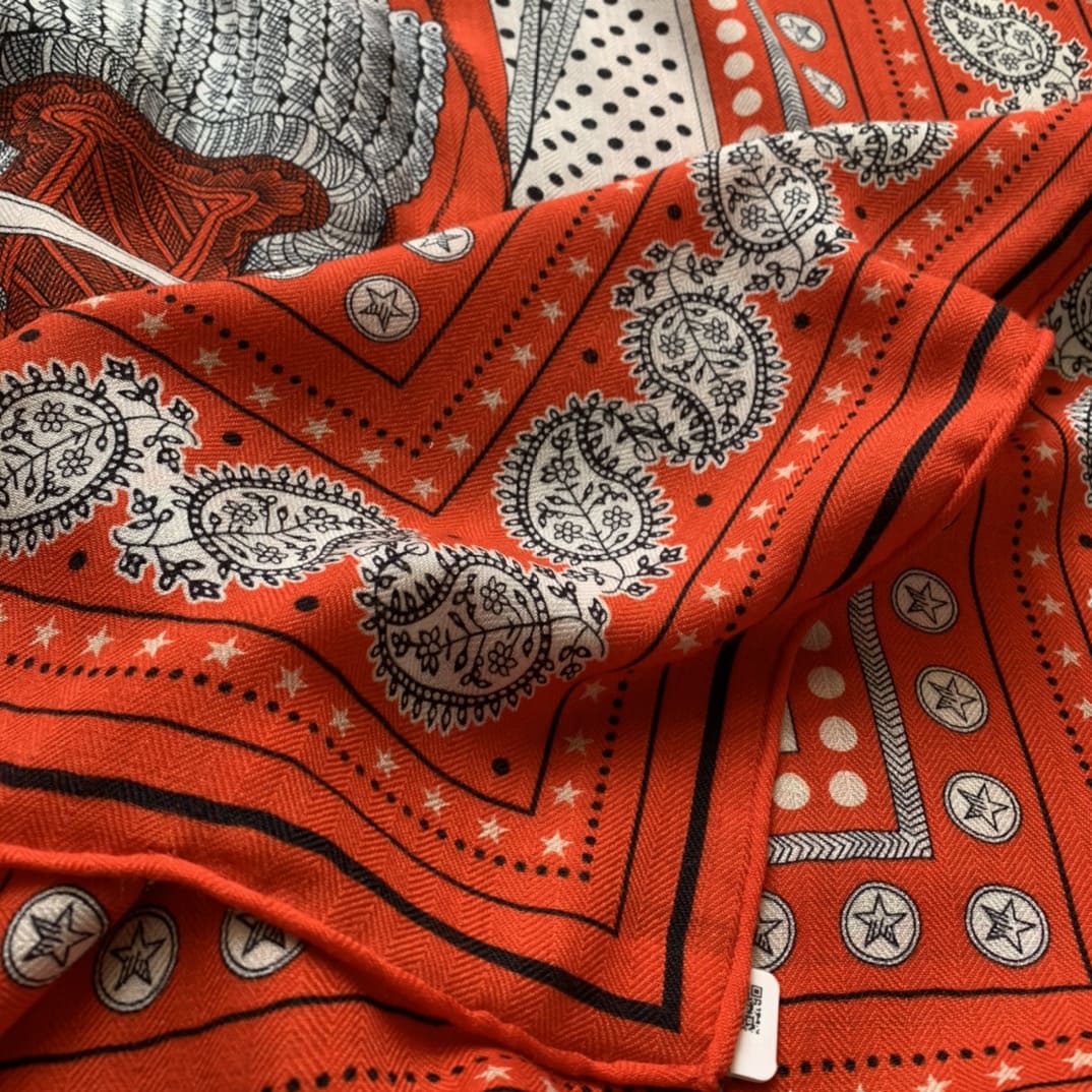 KHĂN HERMES H Family cashmere scarf