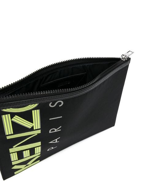 VÍ KENZO PARIS ZIPPED LEATHER POUCH