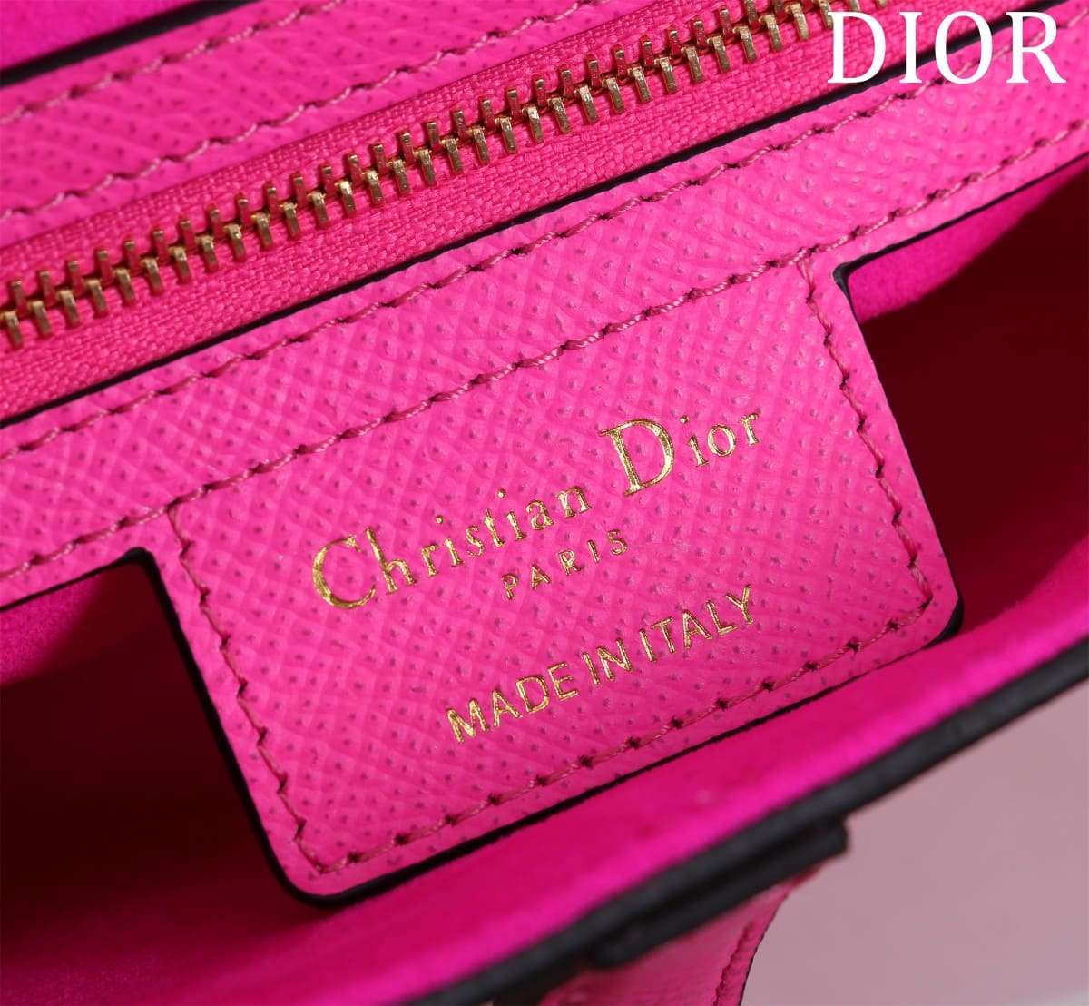 TÚI Dior Women Saddle bag in Calfskin-Pink Top Quality