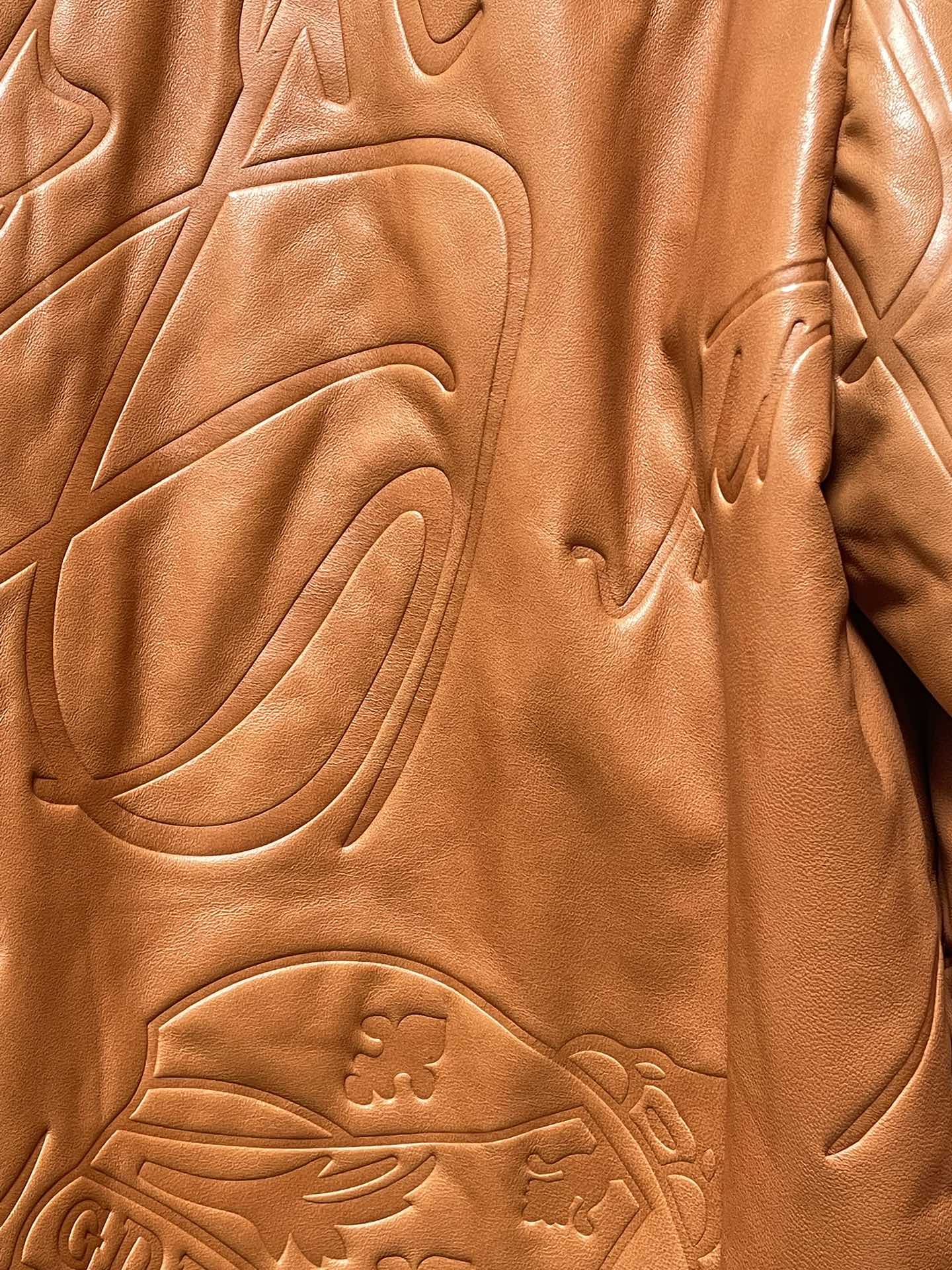 ÁO BERLUTI LEATHER JACKET AMBER