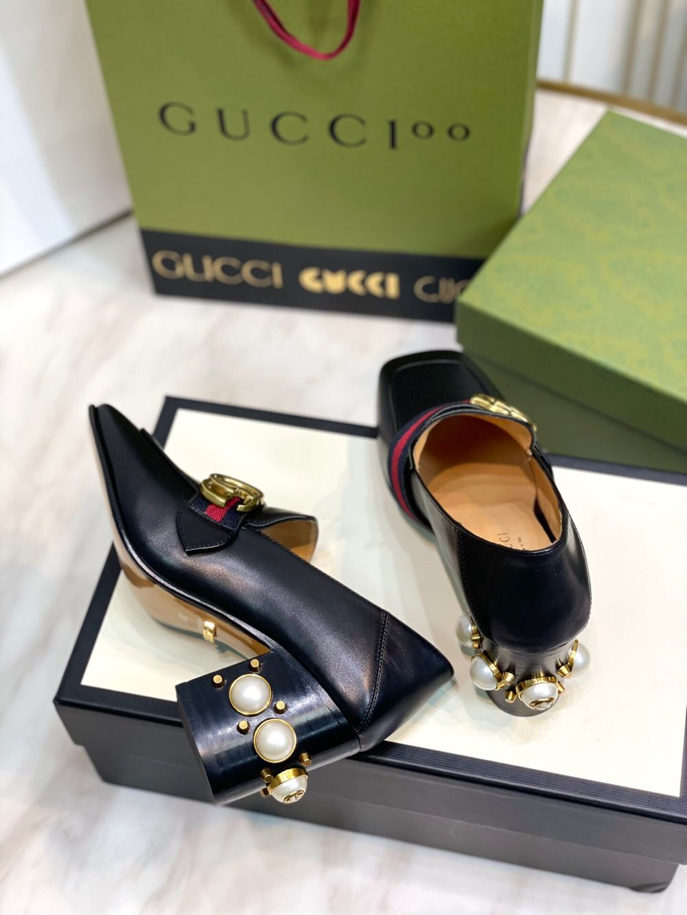 GIÀY GUCCI GG HEEL SHOES