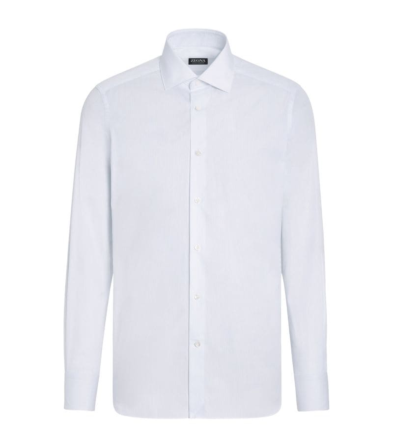 ÁO ZEGNA Trofeo Comfort Cotton Striped Shirt