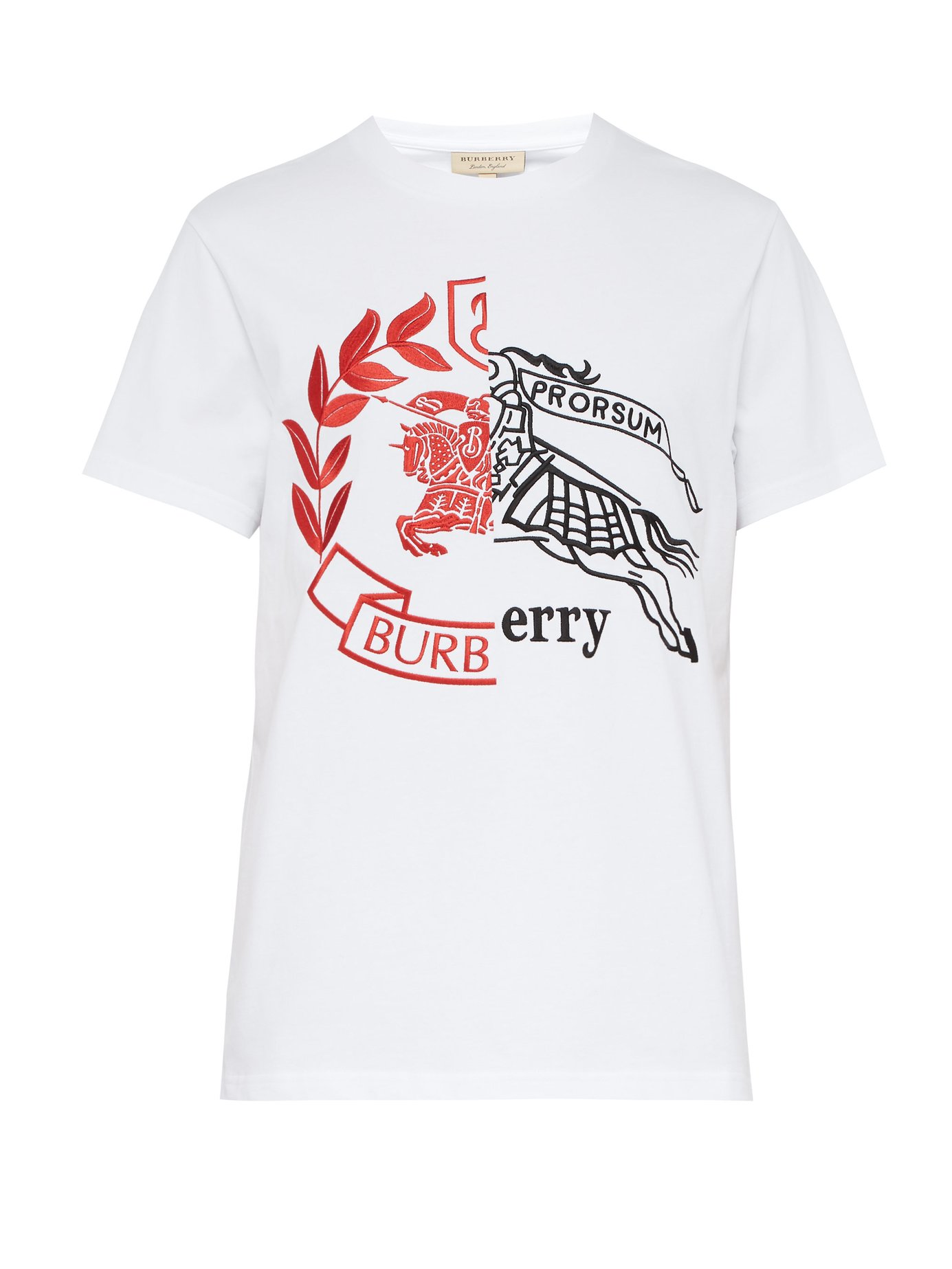 ÁO PHÔNG BURBERRY Logo-embroidered cotton T-shirt