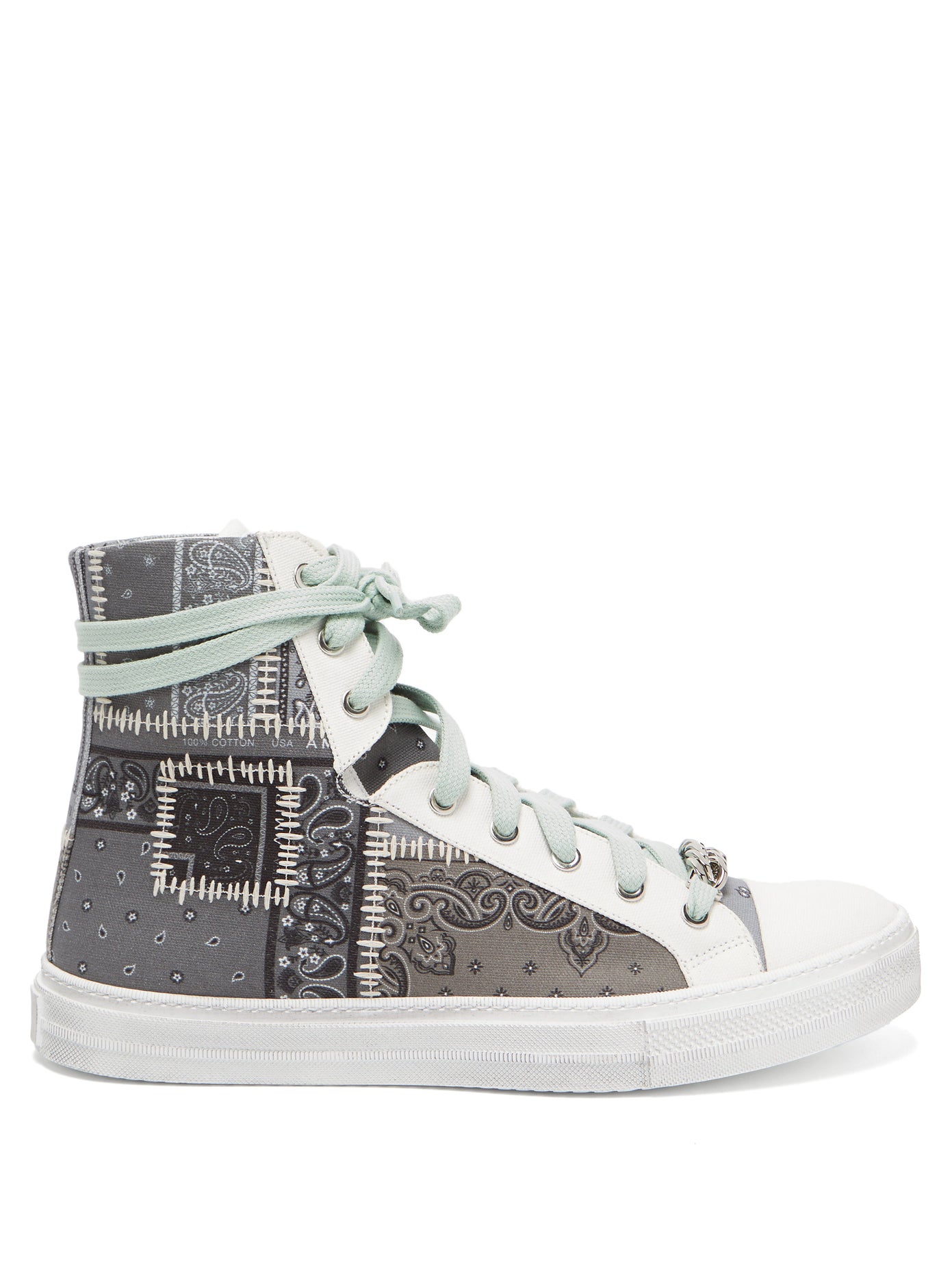 GIÀY AMIRI High-top patchwork paisley trainers