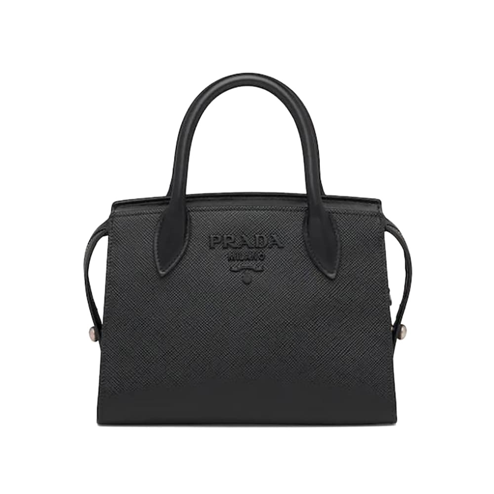 TÚI Prada Women Saffiano Leather Prada Monochrome Bag-Black