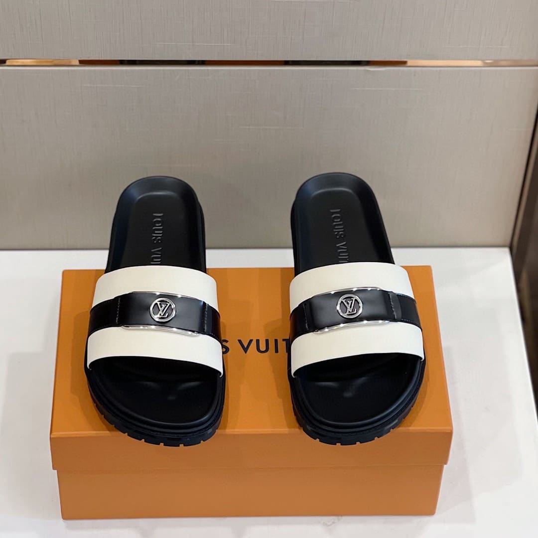 DÉP LOUIS VUITTON LV CIRCLE LOGO SANDAL AAA