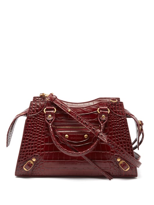 TÚI BALENCIAGA Neo Classic City crocodile-effect leather bag