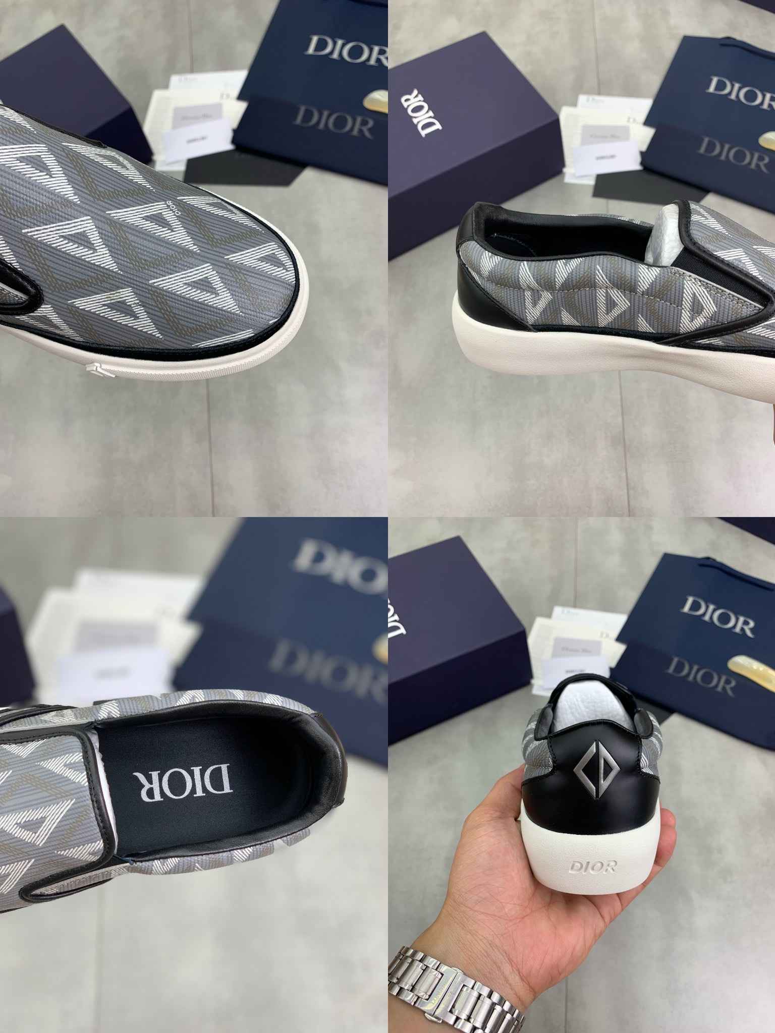 GIÀY CHRISTIAN DIOR LEATHER SLIP ON SHOES AAA