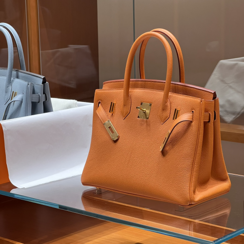 Túi Hermes Birkin Togo 25CM Orange Handmade khâu tay(Giá liên hệ)