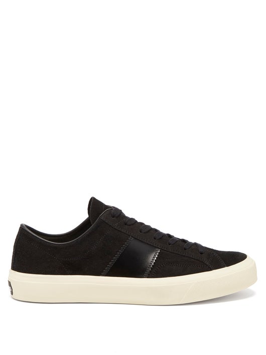 Giày Tom Ford Cambridge Leather-Trim Suede Trainers Ss2022