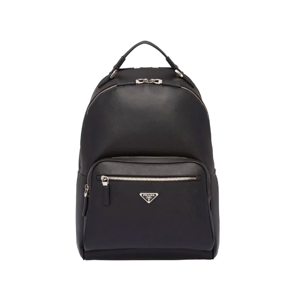 BALO PRADA Saffiano Leather Backpack-Black