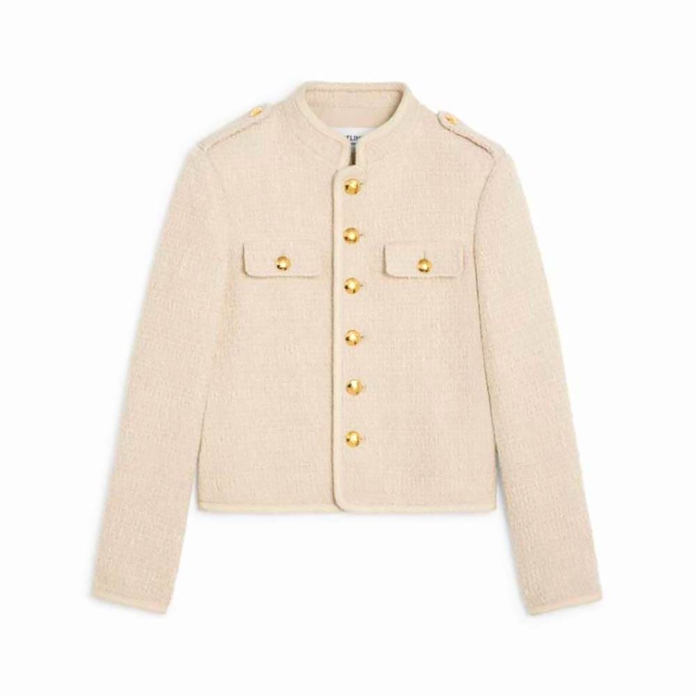 ÁO Celine Women Alluré Jacket in Bouclette Natté