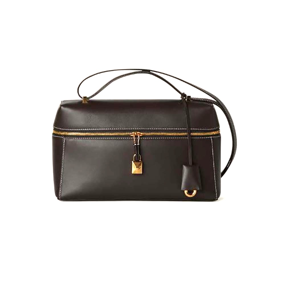 TÚI Loro Piana Women Extra Bag in Calfskin Leather-Brown