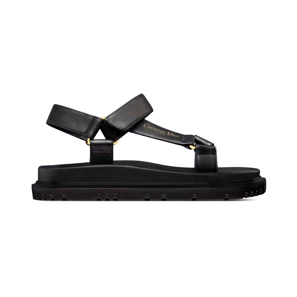 DÉP SANDALS Dior Women D-Wave Sandal Black Lambskin