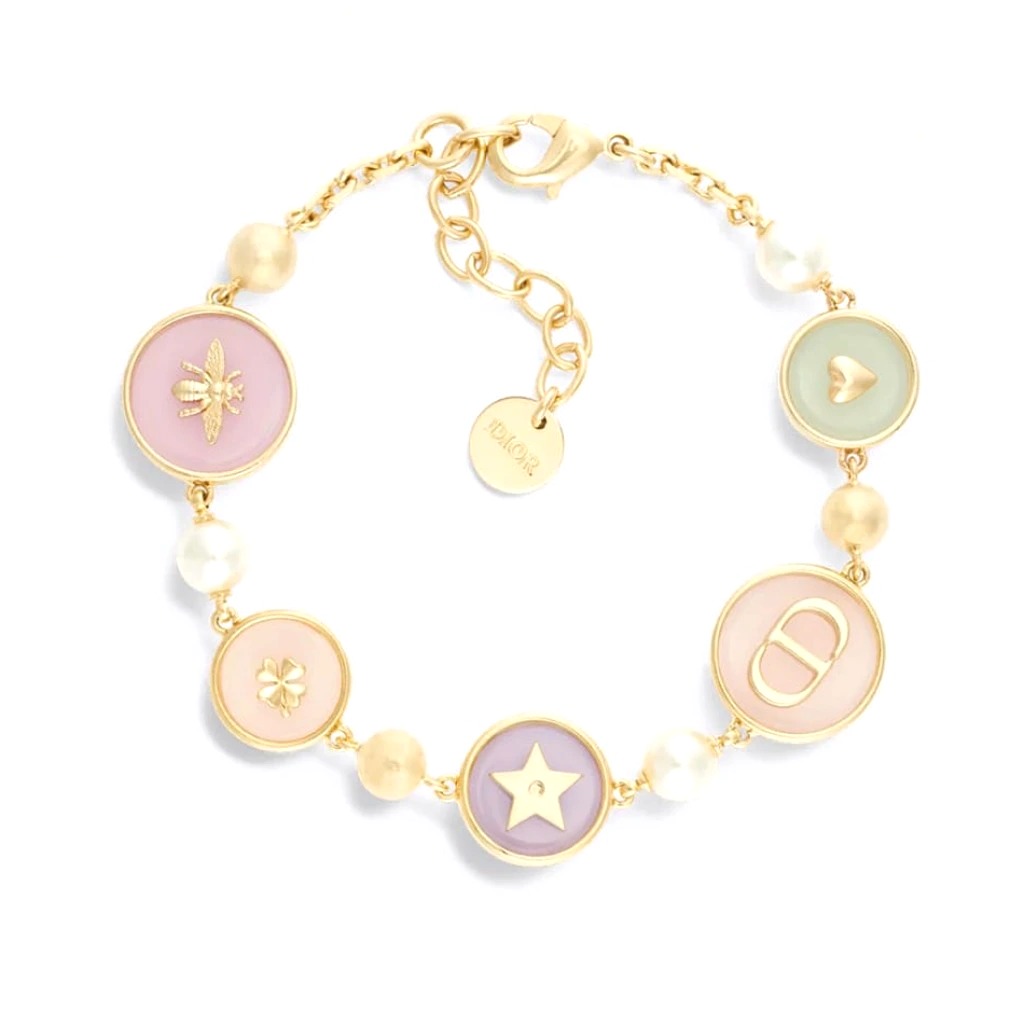 LẮC TAY DIOR CD CANDY SWAROVSKI PEARLS